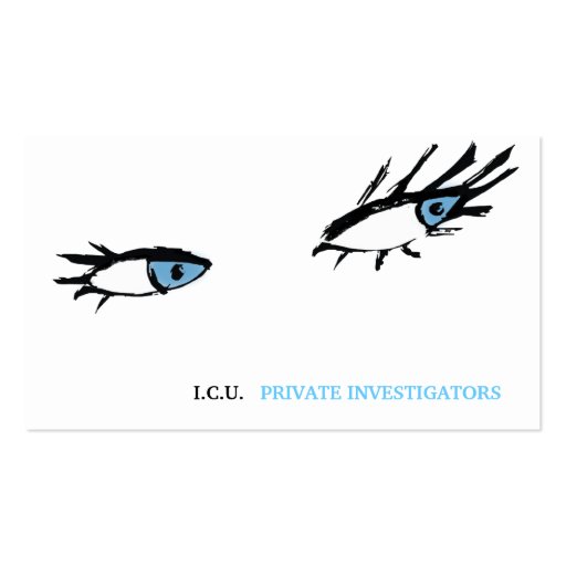 311 Private Investigator Eyes Business Cards