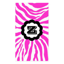 311-PUNKED OUT ZEBRA | PINK business cards by Jill311 311-PUNKED OUT ZEBRA | PINK business cards