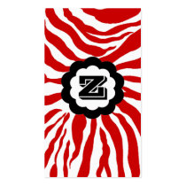 311-PUNKED OUT ZEBRA | RED business cards by Jill311 311-PUNKED OUT ZEBRA | RED business cards