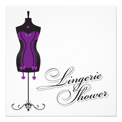 311-Purple Lingerie Mannequin Personalized Announcements