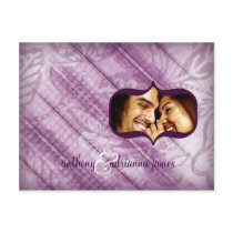 311-PURPLE PLUSH WEDDING ANNOUNCEMENT postcards by Jill311 311-PURPLE PLUSH WEDDING ANNOUNCEMENT postcards