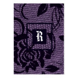 311-PURPLE ROSE ROYALE CHUBBY BUSINESS CARDS