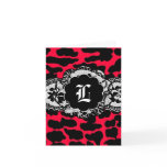 311-Racy Red Leopard Lace Thank U Card