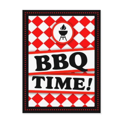 311-RED HOTT BBQ INVITATION POST CARDS by Jill311