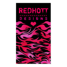 311-RED HOTT FLAMES HEART BACKGROUND BUSINESS CARD TEMPLATES