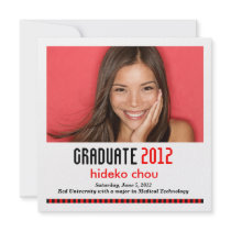 311 Red Stripes Graduation Announcement