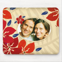 311-RED VINTAGE HAWAIIAN ADD PHOTO mousepads