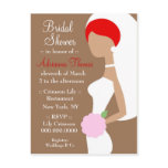 311-REDHEAD BRIDE SHOWER INVITATION POSTCARD