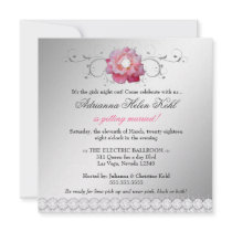 311 Rose for a Day v2 | Faux Silver Personalized Invites