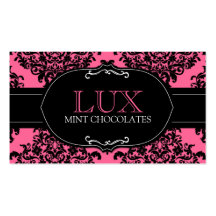311 Rose Pink Lux Damask Business Card Template