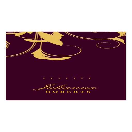 311-Roxy Eggplant & Mustard Business Card Templates