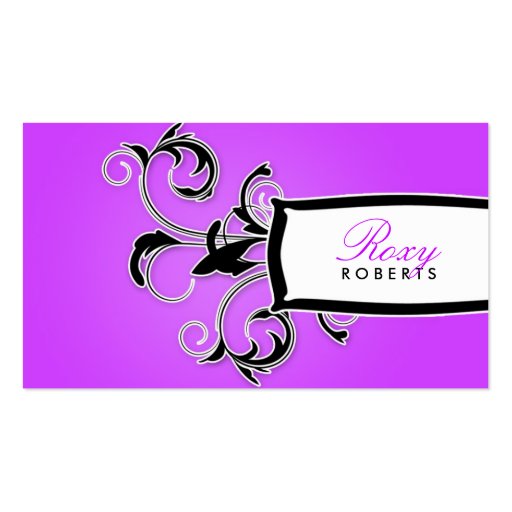 311 Roxy Purple and Black Business Cards