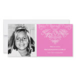 311-Royal Pink Princess Holiday Photo Card