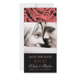 311 Ruffled Peony Coral Melon Black Photo Cards