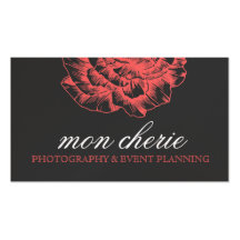 311 Ruffled Peony Coral Melon Business Card