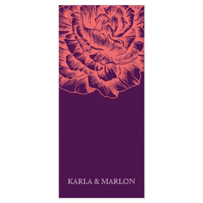 311 Ruffled Peony Coral Melon Purple Rack Card by Jill311