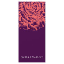 311 Ruffled Peony Coral Melon Purple Rack Card