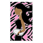 311 Rugby Fashionista Bling Pink Zebra Business Card