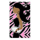311 Rugby Fashionista Pink Zebra Business Card Templates