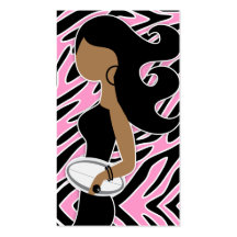 311 Rugby Fashionista Pink Zebra Business Card Templates
