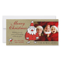 311-Santa Cutie Merry Christmas Custom Photo photo cards