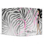 311-Sassy Fashionista Monogram Charcoal | Zebra Binder