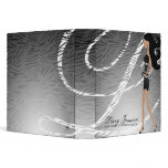 311-Sassy Fashionista Monogram Gray | Hip Zebra 3 Ring Binder