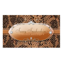 311 Sassy Snakeskin Bling Business Card Template