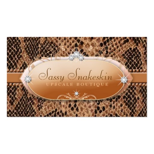 311 Sassy Snakeskin Business Card Template (front side)