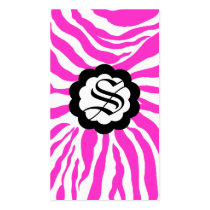 311-SASSY ZEBRA | PINK business cards by Jill311 311-SASSY ZEBRA | PINK business cards