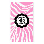 311-SASSY ZEBRA | SWEET PINK BUSINESS CARD TEMPLATE