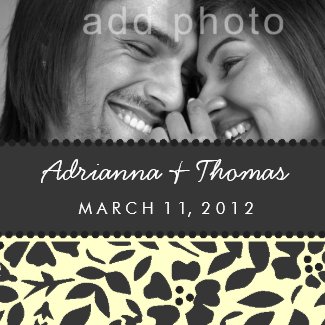 311-SAVE THE DATE LEMON CREAM magnet