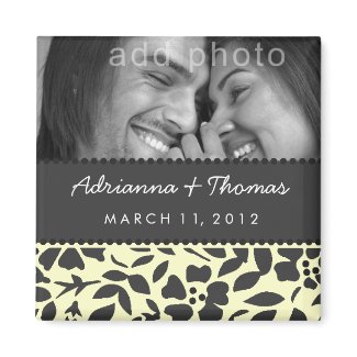 311-SAVE THE DATE LEMON CREAM magnet