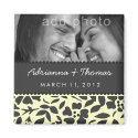 311-SAVE THE DATE LEMON CREAM magnets