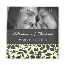 311-SAVE THE DATE LEMON CREAM magnets by Jill311 311-SAVE THE DATE LEMON CREAM magnets
