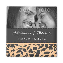 311-SAVE THE DATE PEACH magnets by Jill311 311-SAVE THE DATE PEACH magnets