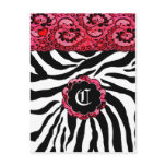 311-SEXY SAFARI RACY RED LINGERIE INVITATION postcards