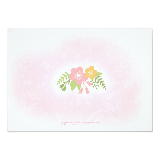 311 She Leaves A Little Sparkle Floral Wreath Announcement Cards
