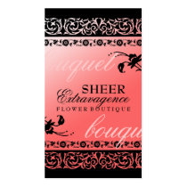 311-SHEER EXTRAVAGENCE coral business cards by Jill311 311-SHEER EXTRAVAGENCE coral business cards