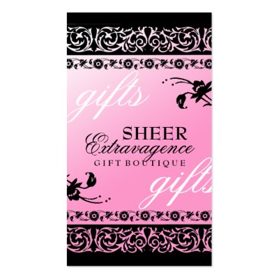 311-SHEER EXTRAVAGENCE pink 2 Business Card by Jill311