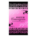 311-SHEER EXTRAVAGENCE pink business cards
