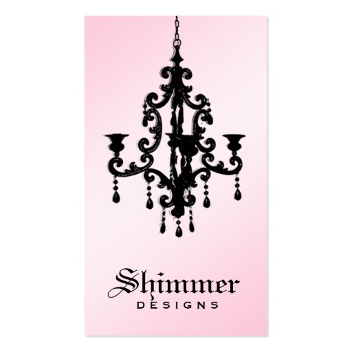 311-Shimmer Chandelier Pink 2 Business Card
