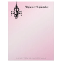 311-Shimmer Chandelier Pink 2 Letterhead Template