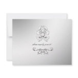 311-Silver Diamond Luxe Elegance RSVP Custom Invitation