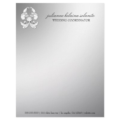 311-Silver Diamond Luxe Letterhead by Jill311