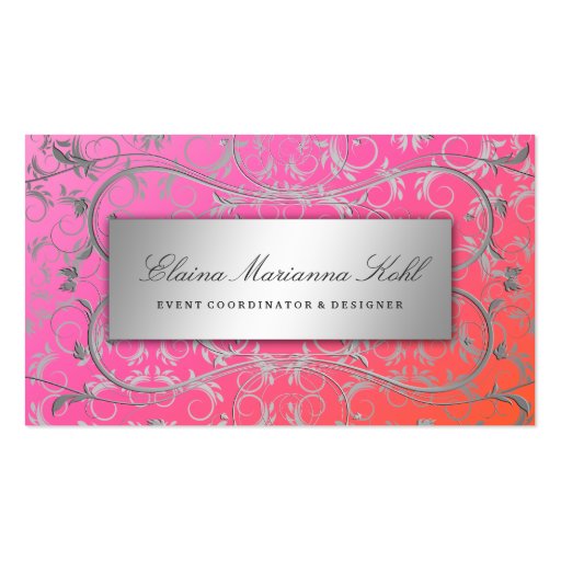 311 Silver Divine Dreamsicle Business Card Templates (front side)