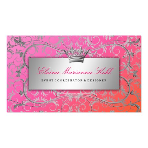 311 Silver Divine Dreamsicle Business Card Template (front side)
