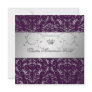 311-Silver Divine | Eggplant Sweet 16 Personalized Invite