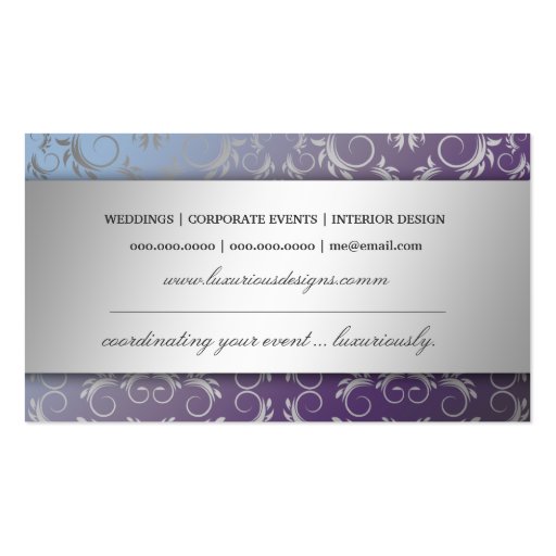 311 Silver Divine Hydrangea Business Card (back side)