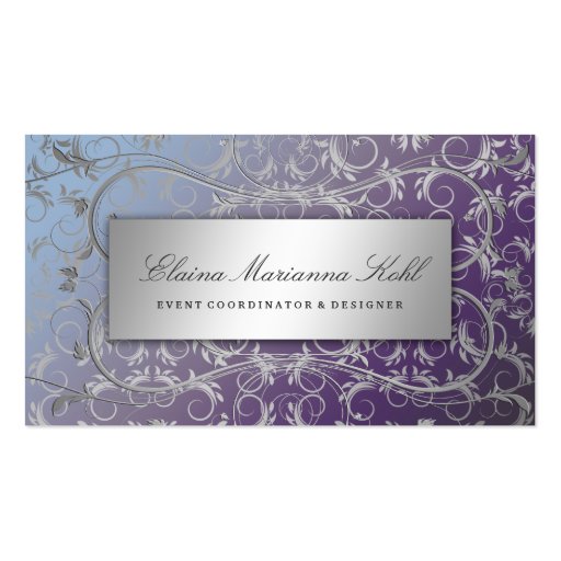311 Silver Divine Hydrangea Business Cards (front side)
